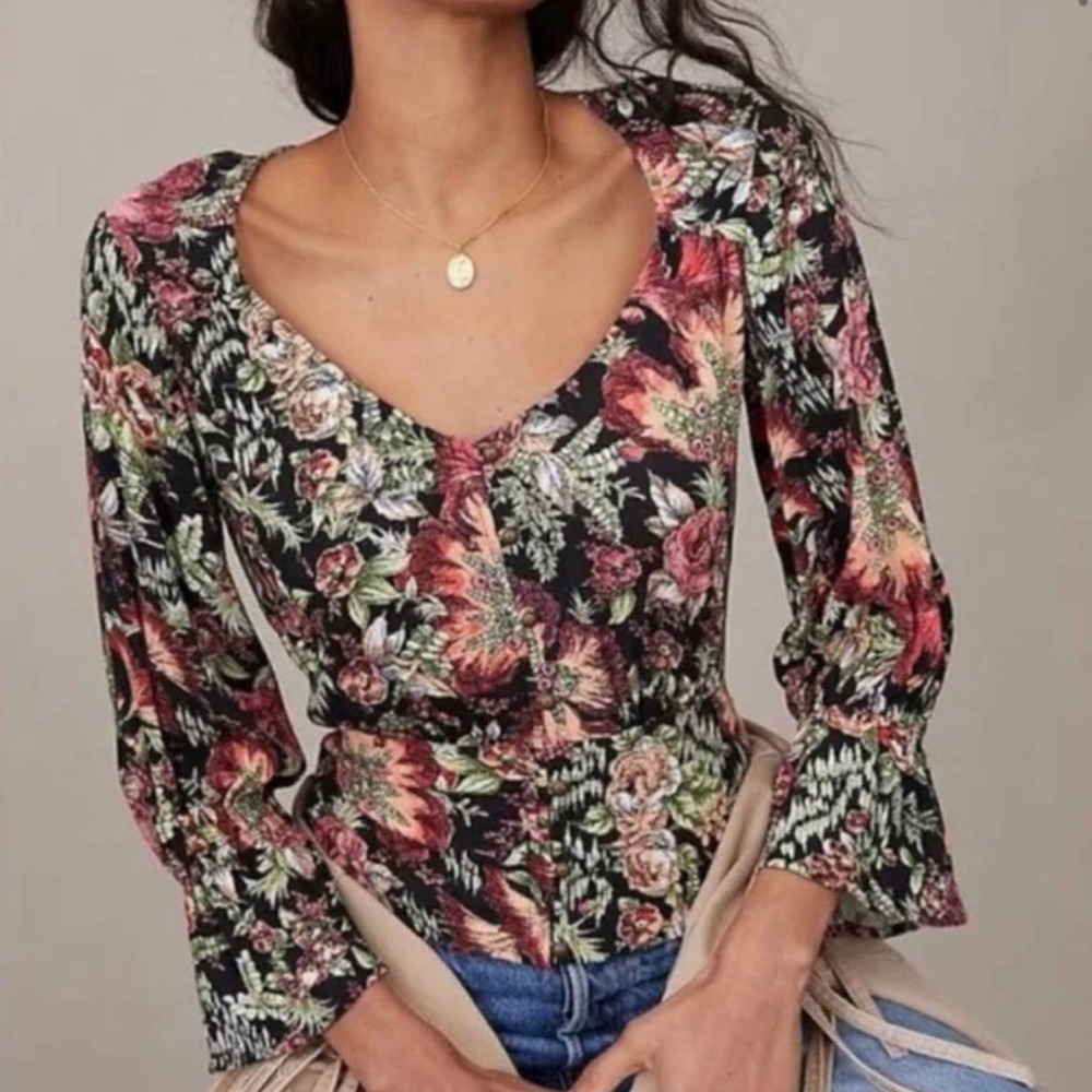 Maeve Multicolor Floral Blouse